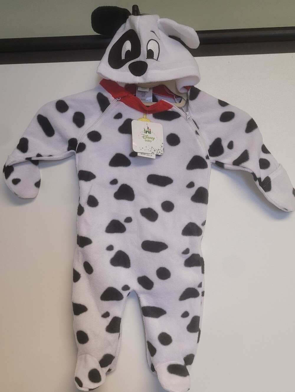 NWT Disney Baby 101 Dalmatians Hooded Coverall Costume Sleeper 6-9M
